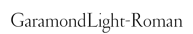 GaramondLight-Roman font preview