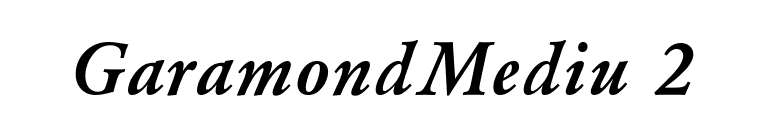 GaramondMediu 2 font preview