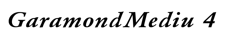 GaramondMediu 4 font preview