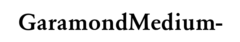GaramondMedium- font preview