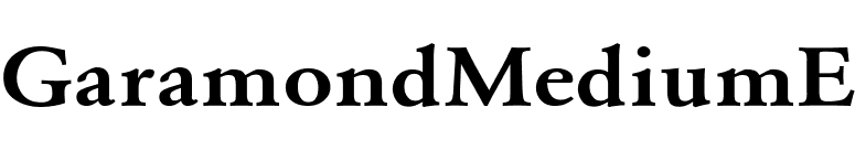 GaramondMediumE font preview