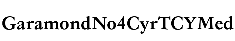 GaramondNo4CyrTCYMed font preview