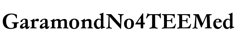 GaramondNo4TEEMed font preview