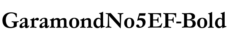 GaramondNo5EF-Bold font preview