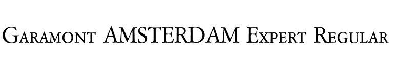 Garamont AMSTERDAM Expert Regular  font preview