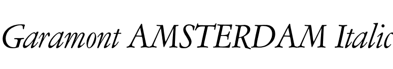 Garamont AMSTERDAM Italic font preview