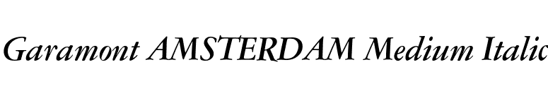 Garamont AMSTERDAM Medium Italic font preview