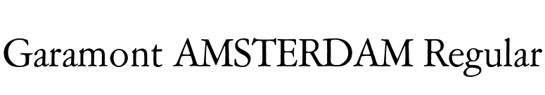 Garamont AMSTERDAM Regular font preview