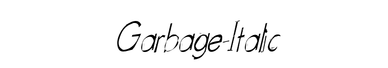 Garbage-Italic font preview