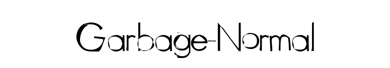 Garbage-Normal font preview