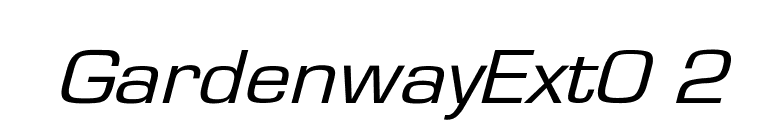 GardenwayExtO 2 font preview