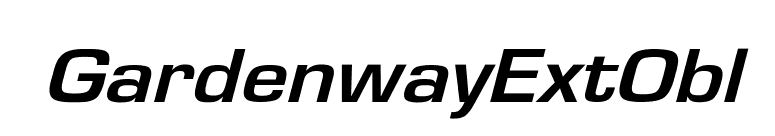 GardenwayExtObl font preview