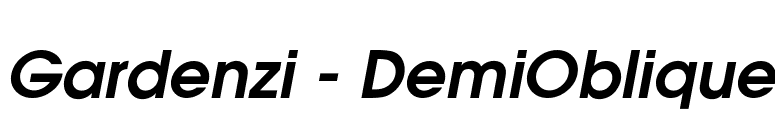 Gardenzi - DemiOblique font preview