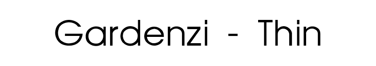 Gardenzi - Thin font preview