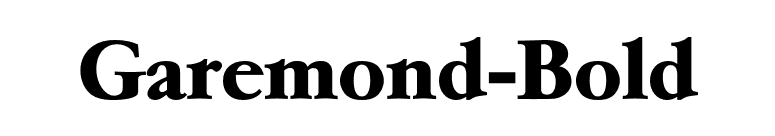 Garemond-Bold font preview