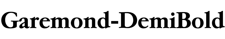 Garemond-DemiBold font preview