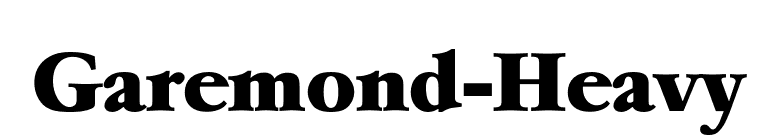 Garemond-Heavy font preview
