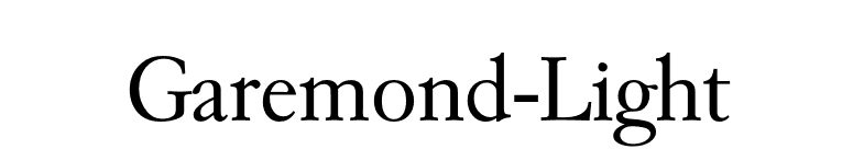 Garemond-Light font preview