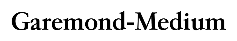 Garemond-Medium font preview