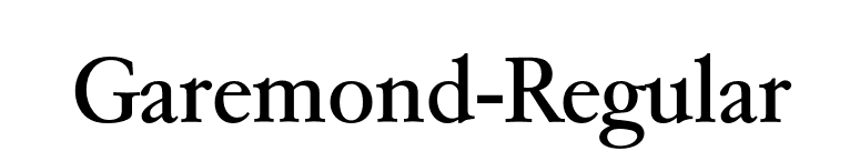 Garemond-Regular font preview