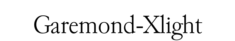 Garemond-Xlight font preview