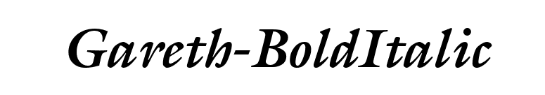 Gareth-BoldItalic font preview