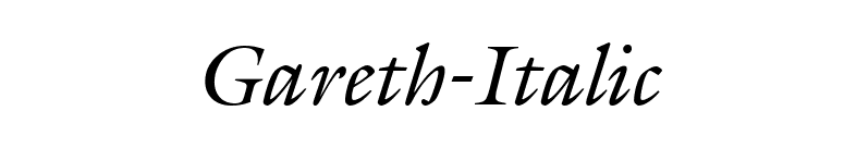 Gareth-Italic font preview