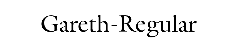 Gareth-Regular font preview
