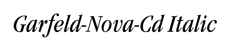 Garfeld-Nova-Cd Italic font preview