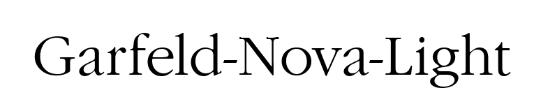 Garfeld-Nova-Light font preview