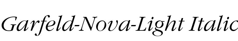 Garfeld-Nova-Light Italic font preview