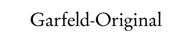 Garfeld-Original font preview