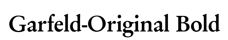 Garfeld-Original Bold font preview