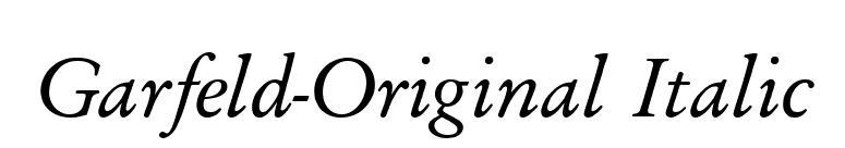 Garfeld-Original Italic font preview