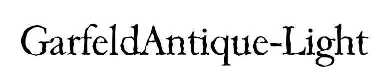GarfeldAntique-Light font preview