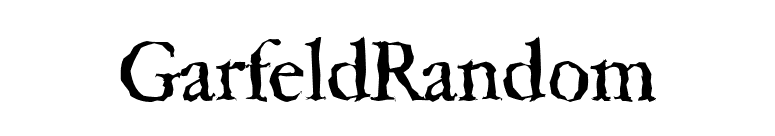 GarfeldRandom font preview