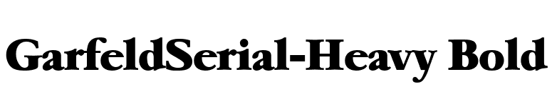GarfeldSerial-Heavy Bold font preview