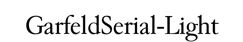 GarfeldSerial-Light font preview