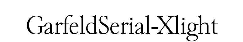 GarfeldSerial-Xlight font preview
