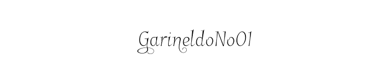 GarineldoNo01 font preview