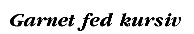 Garnet fed kursiv font preview