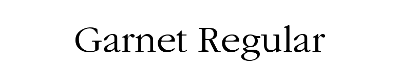 Garnet Regular font preview