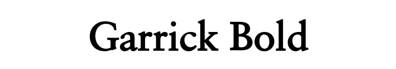 Garrick Bold font preview