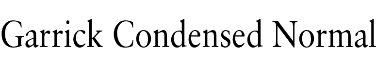 Garrick Condensed Normal font preview