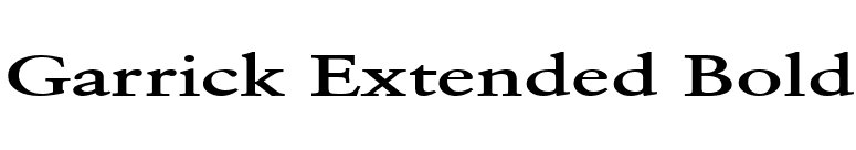 Garrick Extended Bold font preview