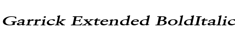 Garrick Extended BoldItalic font preview