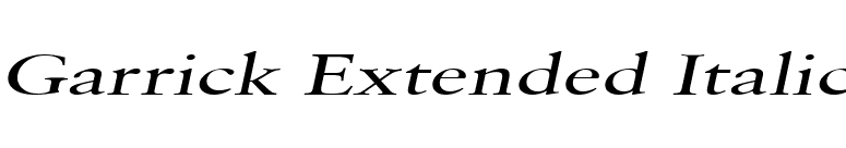 Garrick Extended Italic font preview