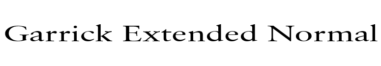 Garrick Extended Normal font preview