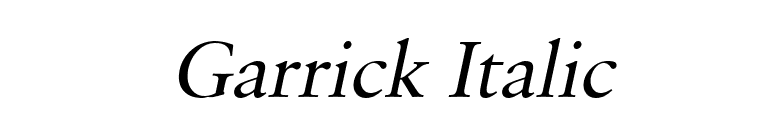 Garrick Italic font preview