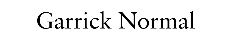 Garrick Normal font preview
